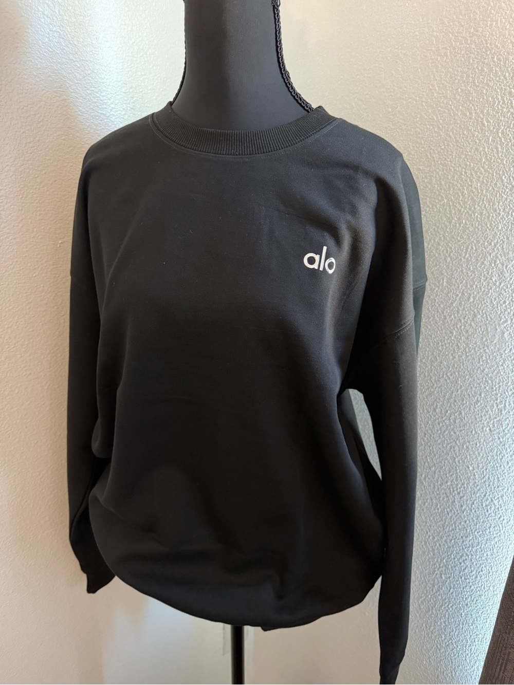Alo Black accolade  Crewneck Sweatshirt S